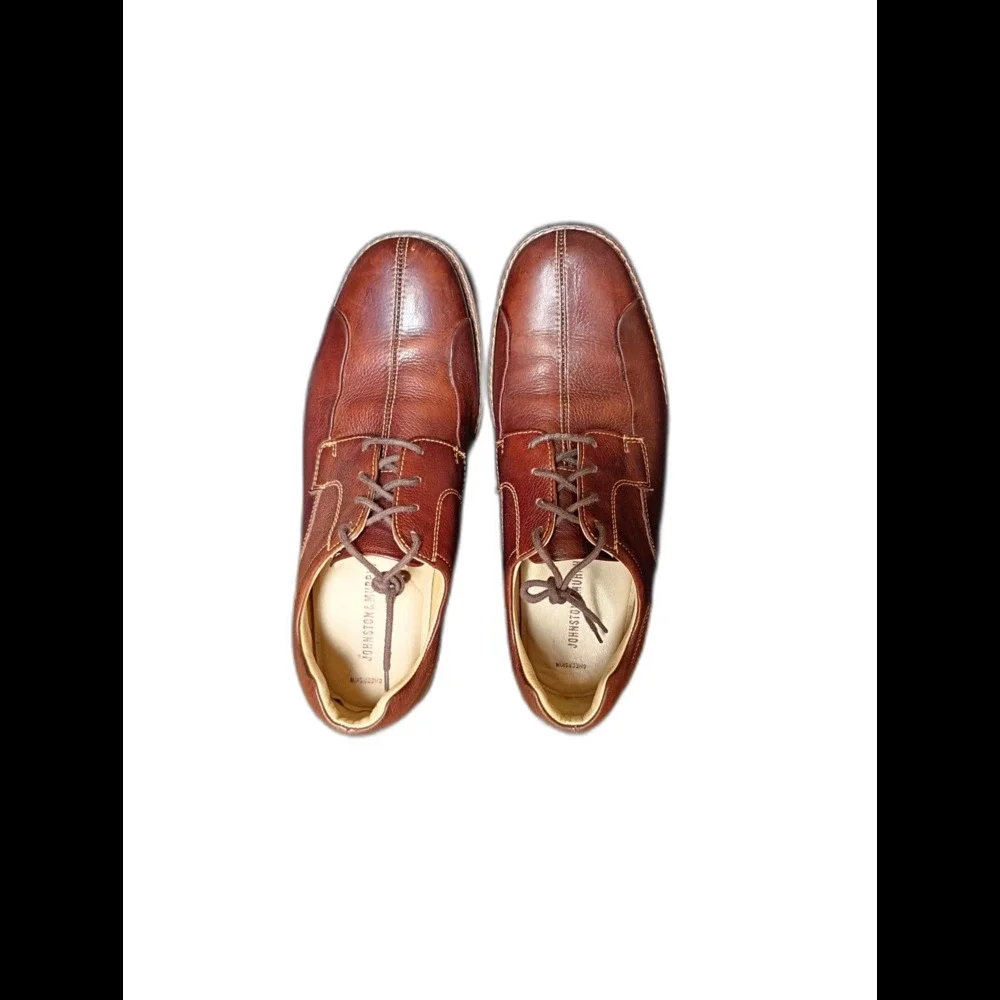 Johnston & Murphy Brown Sheepskin Leather Oxford Dress Shoes Men's 9.5M
